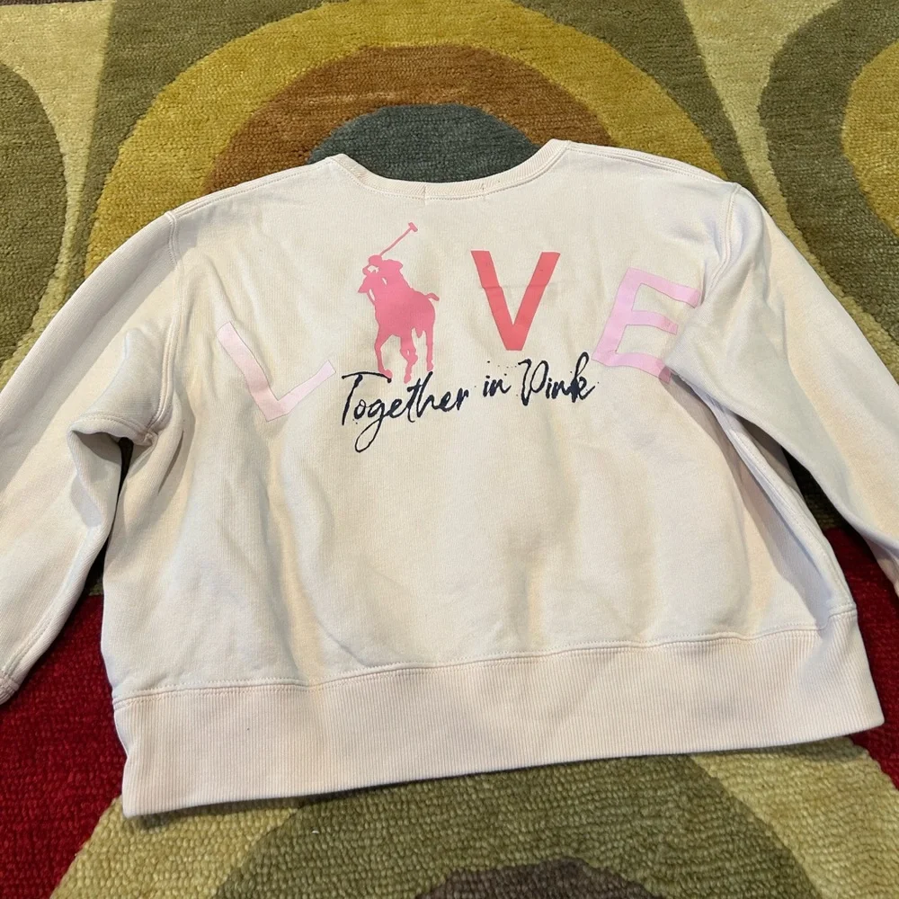 Ralph Lauren Pink Pony Logo Sweatshirt Together in Pink 20 Years Girls Medium